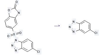 1H-Benzotriazole,6-chloro- can be prepared by 1-(benzoxazolone-5'-sulphonyl)-5-chlorobenzotriazole by heating